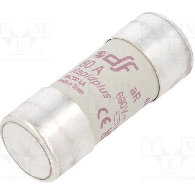 DF ELECTRIC 491330 Pojistka: tavná; aR; 80A; 690VAC; 700VDC; 22x58mm