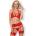 Obsessive 838-SEG-3 3 pcs Set Red S/M