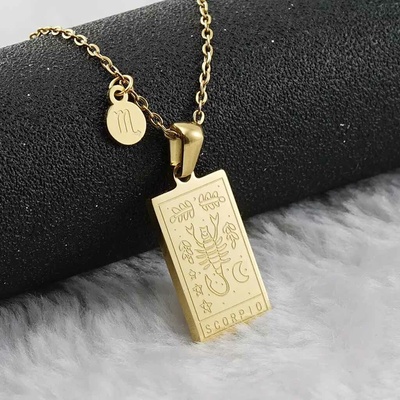 Mabell Dámsky náhrdelník z chirurgickej ocele horoscope vodnár (aquarius) SK2214236-VODC45