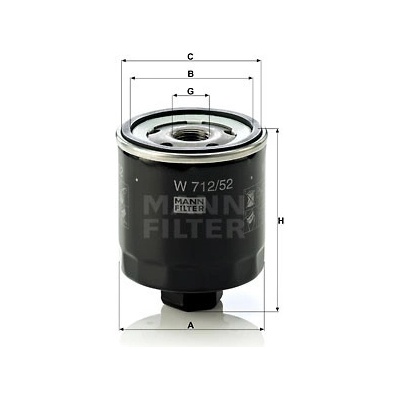 MANN-FILTER Olejový filtr W 712/52 | Zboží Auto