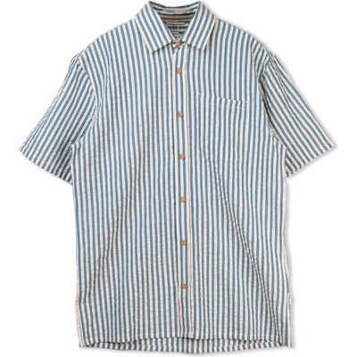 LAKOR Мъжка риза с копчета LAKOR Seer Sucker Short Sleeve Shirt - Bering Sea - размер M (033-3078-0112)