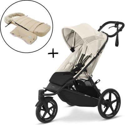 Cybex Avi Spin Seashell Beige 2024 + fusak a rukávnik JOMK Northern Buff