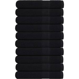 vidaXL Кърпи за сауна FROGN 10 бр. Черни 80x200 см 360 г/м2 (136961)