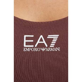 EA7 Emporio Armani Спортен сутиен EA7 Emporio Armani в кафяво с изчистен дизайн TJKLZ. 6DTH58 (TJKLZ.6DTH58.1755)