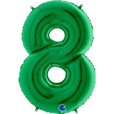 vybavsenaparty Fóliová číslice zelená '8' 102 cm