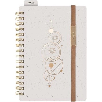 MFP 7501616 Blok se spirálou/gumkou A6 linka 80 listůkrémový – Sleviste.cz