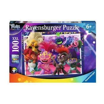 Ravensburger Пъзел Ravensburger 100 части XXL - Троловете Световно турне - любимите ни песни, 7012912