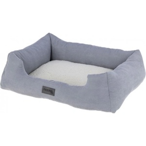 Kerbl Pet Zoe - Плюшеното легло (Джинсово) за кучета и котки, сиво - бяло, 61 х 48 х 18 (височина) см, Германия - 86356
