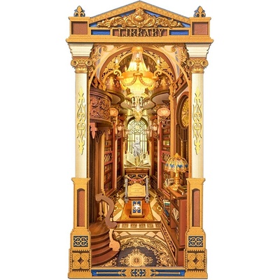 RoboTime 3D skládačka Zarážka na knihy Miniatura domečku Knihovna divů – Zboží Dáma