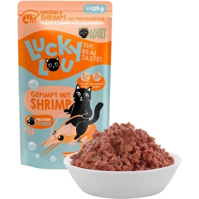 Lucky Lou Lifestage Adult s drůbežím masem a krevetami 125 g