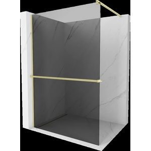 Mexen Kioto+ Душ кабина с рафт Walk-in 120 x 200 см, графит, златиста матова - 800-120-121-55-40 (800-120-121-55-40)