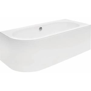 Besco Асиметрична вана Besco Avita 180x80 см, лъскаво бяла, с десен монтаж (#WAV-180-NP)