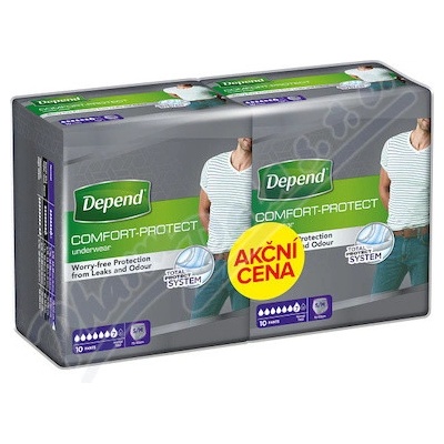 Depend Normal inkont.kalh.muži Duopack S/M 2 x 10 ks – Zboží Dáma