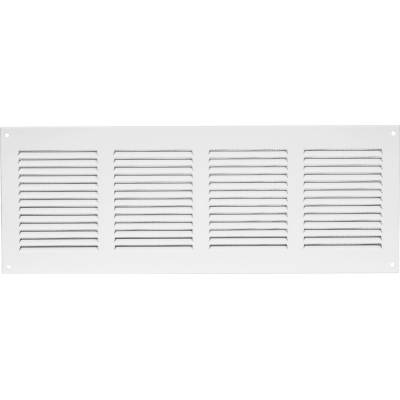 Ventishop KVMb 400x150 kovová hranatá větrací mřížka se síťkou, bílá