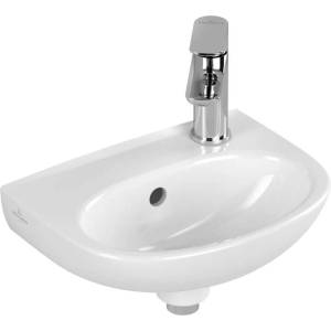 Villeroy & Boch O. novo - Умивалник 36х28 см, с преливник, отвор за смесител, алпийско бял 43403R01 (43403R01)