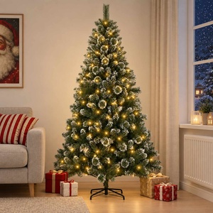 vidaXL С изкуствено коледно дърво 240 см 300 LED светодиода Топло бяло (3461239)
