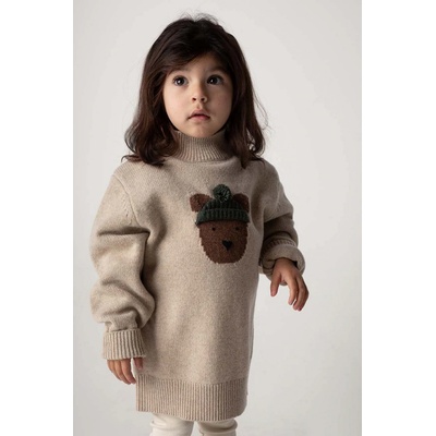 Donsje Denn Merino Wool Sweater Bear 4083501 béžová