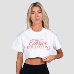 GymBeam Дамска къса тениска Thrive White S