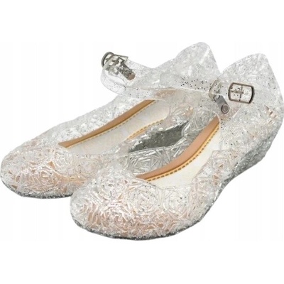 Topánky baletky sandále papuče princezné elza elsa strieborné