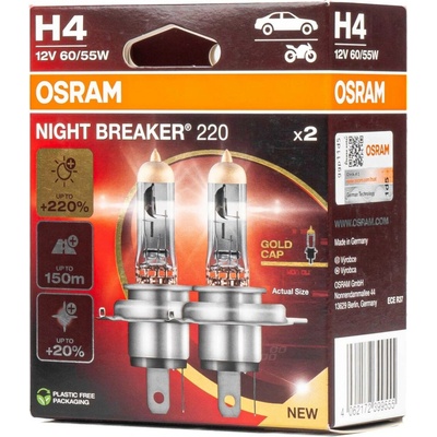 Osram Night Breaker Laser H4 P43T 12V 60/55W 64193NB200-HCB 2 ks