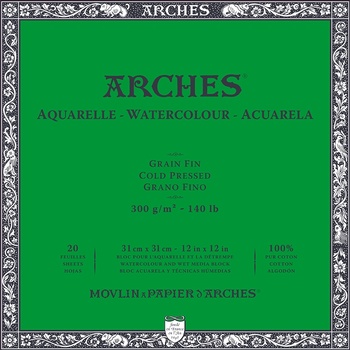 ARCHES Watercolour Cold Pressed Скицник 20 31 x 31 cm 300 g (A1711601)