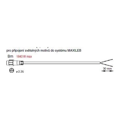 CITY SR-058940 Připojovací kabel B černý 3 m