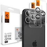 Spigen 2 комплекта предпазни стъклени лещи за камерата на iPhone 17 Pro, iPhone 17 Pro Max, iPhone 16 Pro, iPhone 16 Pro Max, iPhone 15 Pro, iPhone 15 Pro Max, iPhone 14 Pro, iPhone 14 Pro Max - Spigen Glass