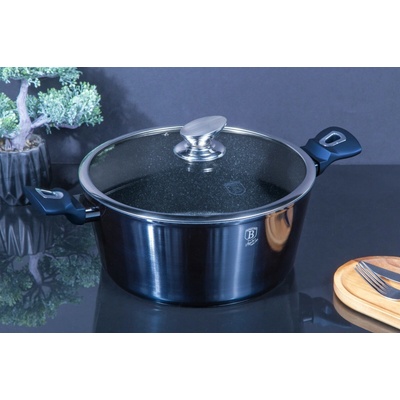 Pro-Tech shop Kastrol s mramorovým povrchem a skleněnou poklicí Metallic Line Aquamarine 30cm 55970