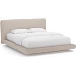 Micadoni Светлокафяво тапицирано двойно легло 160x200 cm Linea - Micadoni (MIC_B160_138_F1_LINEA2)