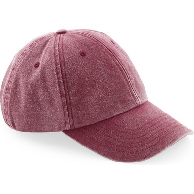 Beechfield B 655 Vintage 6 panelová nízkoprofilová COT530655d6299-vintage red Červená vintage