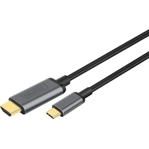 ASSMANN da-70821 usb c - hdmi a, 1, 8 м, сив кабел за преобразуване на видео сигнал