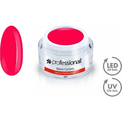 Professionail Farebný LED UV gél Neon Cyclam 5 ml