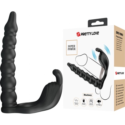 Pretty Love Blackney Cock Ring Double Penetrator Black