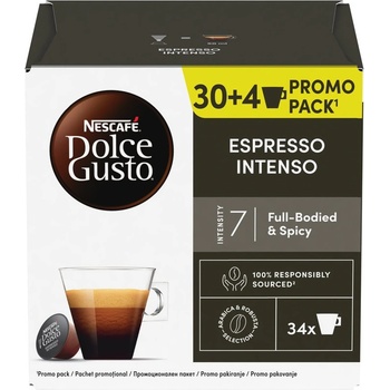 NESCAFÉ Кафе капсули NESCAFE Dolce Gusto - Espresso Intenso Promo pack 30+4, 34 напитки (12540364)