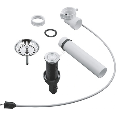 GROHE 40986sd0 - Комплект за оттичане за кухненски мивки Ø 35 мм, неръждаема стомана (gh0448)