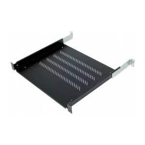 TRITON Plate with perforation 19, 1U/450mm, load 80kg, black