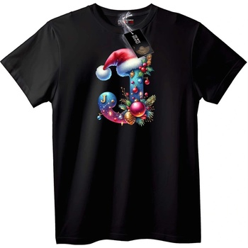 NOONEBRAND Коледна тениска с буква J - S, Black