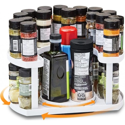 HomePRO 3706 Dvoupatrový organizér na kořenky bílý 27 x 33 cm