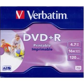 Verbatim 43508 DVD+R LEVEL, EXTINGUISHABLE, MATT, ID, 4, 7GB, 16X, 1 DB, NORMAL TOK (43508)