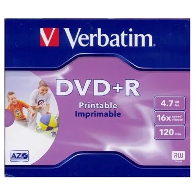 Verbatim 43508 DVD+R LEVEL, EXTINGUISHABLE, MATT, ID, 4, 7GB, 16X, 1 DB, NORMAL TOK (43508)