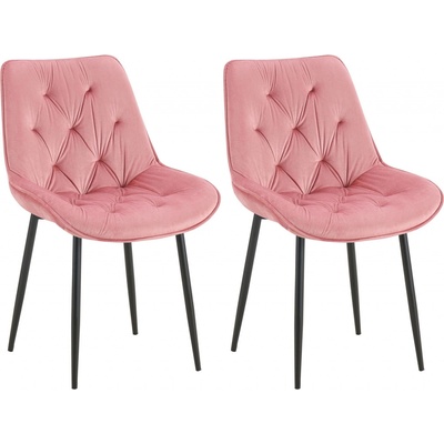 Design-Shop Wallace samet růžová 2 ks