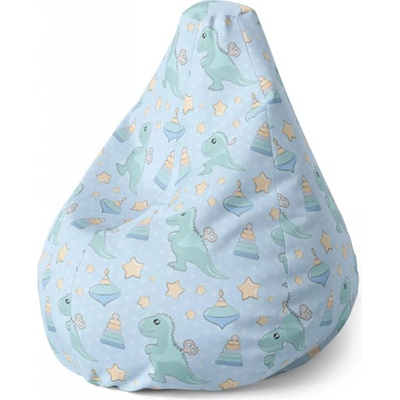 Sablio Sedací vak Pear Natahovací dinosaurus Sablio 70 x 95 x 15 cm
