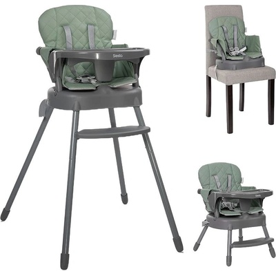 Lorelli Столче за хранене 3 в 1 Lorelli - Siesta, Green Leather (10100532504)