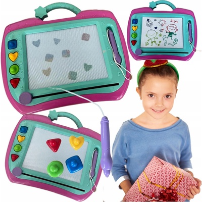 Znikopisová tabuľa na kreslenie grafický tablet pre deti 4 farby pečiatky
