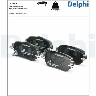 Sada brzdových platničiek kotúčovej brzdy DELPHI LP3145
