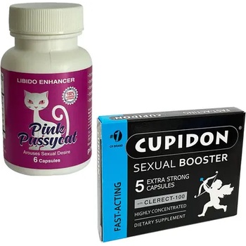Image 1 of CUPID LABS Купидон Секс Стимулант за мъже 5бр + Pink Pussycat Секс стимулант за жени