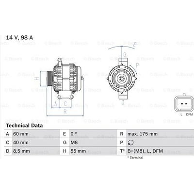 Alternátor BOSCH 0 986 041 850