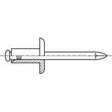 PROFISTYL DIN 7337 trhací nýt velká hlava 12mm A2/A2 nerez-nerez průměr 4mm Varianta: DIN 7337 trhací nýt velká hlava 12 A2/A2 4,0x006