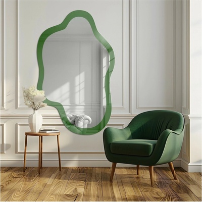 Alfaram Nepravidelné zelené zrkadlo - CYPRESS GREEN 100x160