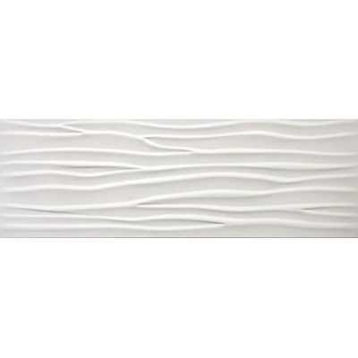 EBS Glaciar dekor 30 x 90 cm wave biely matný 1,08m²